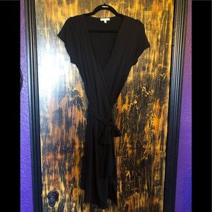 Max Studio Black Wrap Dress